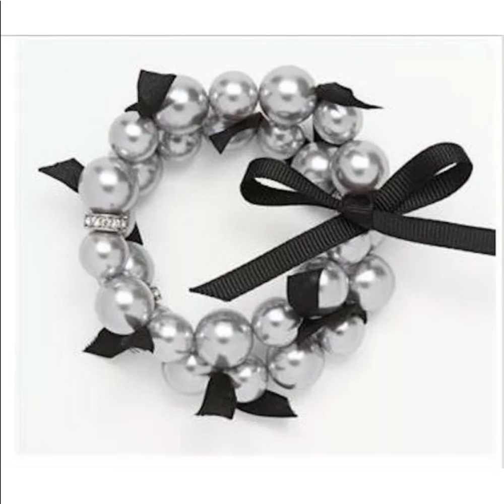 NWT Ann Taylor Pearl Rondelle Stretch Bracelet